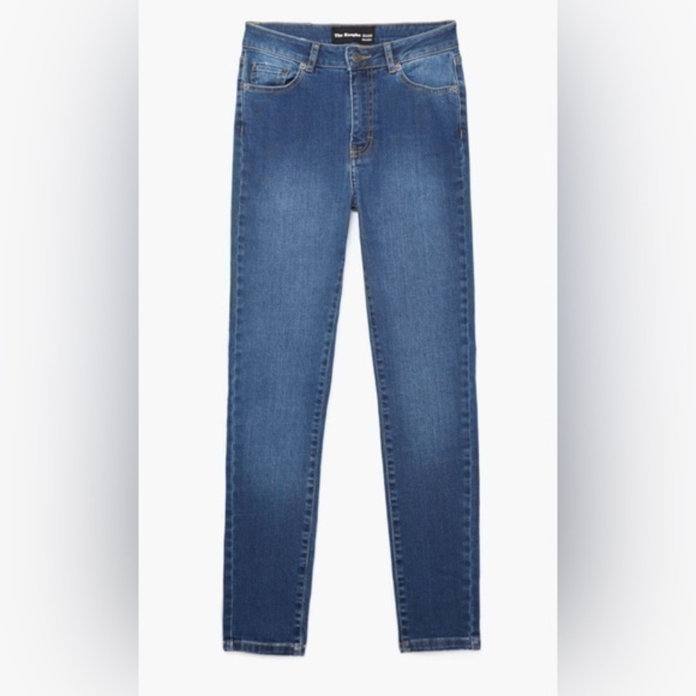 THE KOOPLES | Franky Destroy Skinny Leg Jeans 5 pocket hemmed blue wash -size 26